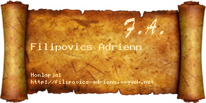 Filipovics Adrienn névjegykártya
